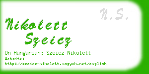 nikolett szeicz business card